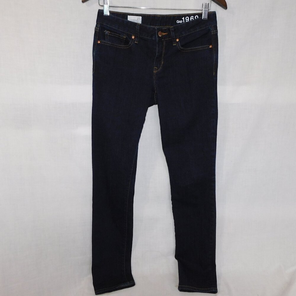 Gap Womens Always Skinny Jeans Size 27L Long Dark Blue Denim 4L